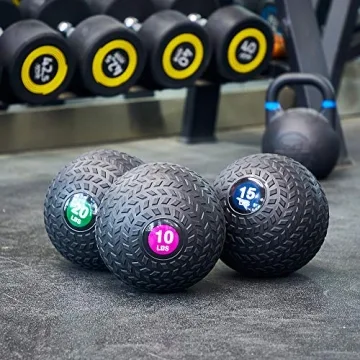 Fitvids 15lb Medicine, Wall & Slam Ball Set For Fitness