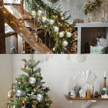 Elegant Vintage Mercury Glass Christmas Ornaments Set