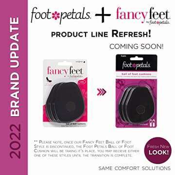 Foot Petals Ball of Foot Cushions, Metatarsal Pad, Lasting Comfort Relief, Prevent Toe Sliding, Over...