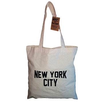 NYC Tote Bag New York City 100% Cotton Canvas Screenprinted