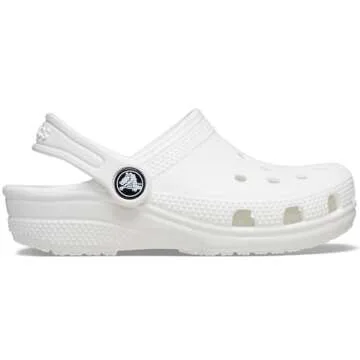 Crocs Kids' Classic Clog , White/White, 12 Little Kid