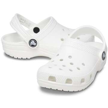 Crocs Kids' Classic Clog , White/White, 12 Little Kid