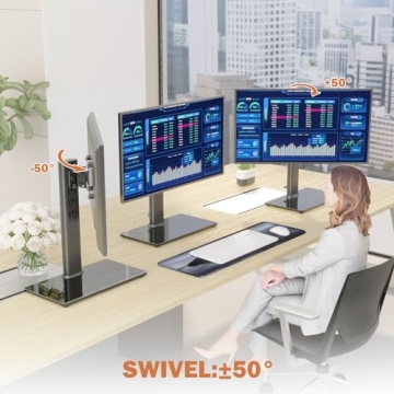 Monitor Stand for 13-32 Inch Screens with Swivel
