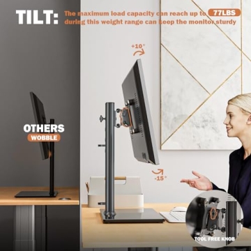 Monitor Stand for 13-32 Inch Screens with Swivel