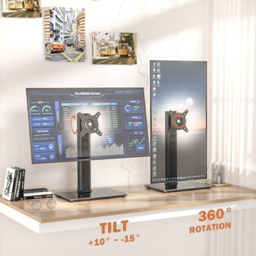 Monitor Stand for 13-32 Inch Screens with Swivel