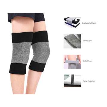 FakeFace Winter Soft Thermal Knee Braces Leg Warmers for Outdoor Activities