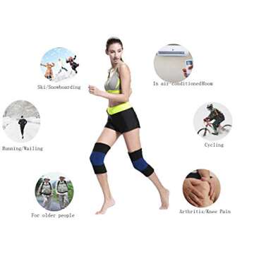 FakeFace Winter Thermal Knee Braces for Outdoor Sports