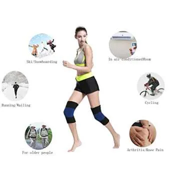 FakeFace Winter Thermal Knee Braces for Outdoor Sports