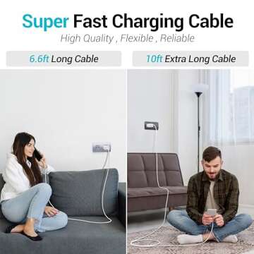 4-Pack Durable 60W USB C Fast Charging Cables for All Devices