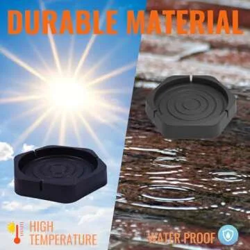 9'' Heavy-Duty RV Leveling Pads - Rubber Jack Pads - Durable Non-Slip Support - Weather-Resistant for All Terrain Use - Protects Jacks and Wheels(4-Pack)