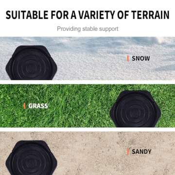 9'' Heavy-Duty RV Leveling Pads - Rubber Jack Pads - Durable Non-Slip Support - Weather-Resistant for All Terrain Use - Protects Jacks and Wheels(4-Pack)