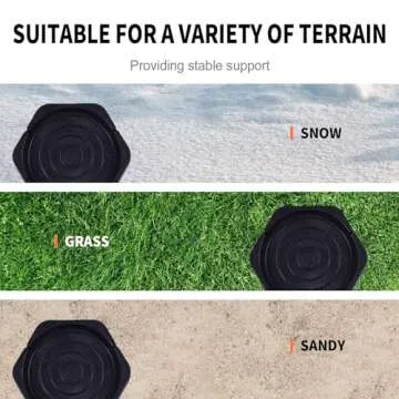 9'' Heavy-Duty RV Leveling Pads - Rubber Jack Pads - Durable Non-Slip Support - Weather-Resistant for All Terrain Use - Protects Jacks and Wheels(4-Pack)