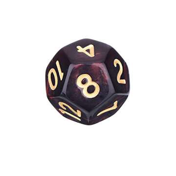 EBOOT 7-Die Polyhedral Dice Compatible with DND Dice Set Dungeons and Dragons with Black Pouch (Red Black)