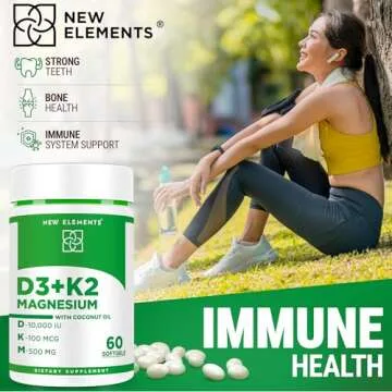 Vitamin D3 K2 10000IU & Magnesium for Bone Health