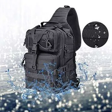 HAOMUK Tactical Sling Bag Pack Military Rover Shoulder Sling Backpack EDC Molle Assault Range Bag