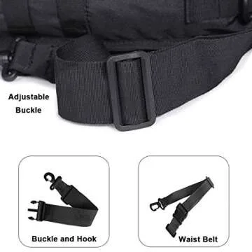 HAOMUK Tactical Sling Bag Pack Military Rover Shoulder Sling Backpack EDC Molle Assault Range Bag