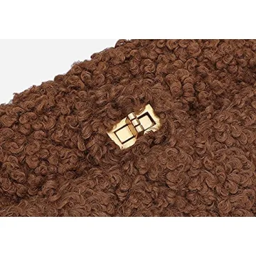 Fashion Fluffy Crossbody Purse Soft Warm Adjustable Chain Strap