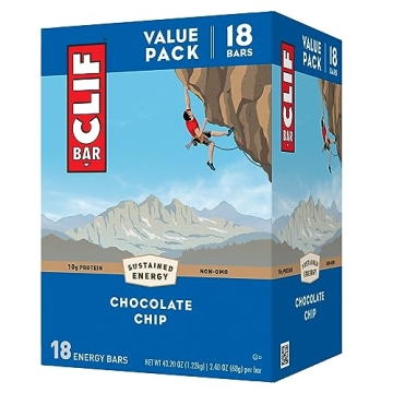 CLIF BAR - Chocolate Chip Energy Bar - Plant Based Energy
