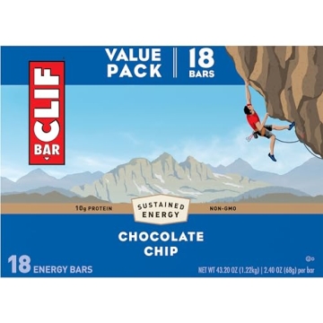 CLIF BAR - Chocolate Chip Energy Bar - Plant Based Energy