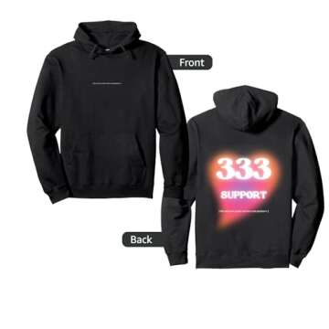 Stylish Angel Number 333 Pullover Hoodie for Comfort Lovers
