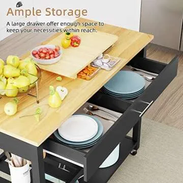 Shintenchi Kitchen Island Cart – Stylish & Functional