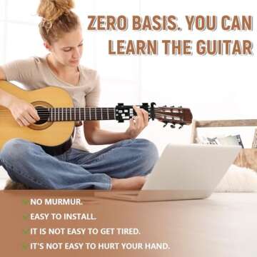 FormiPow Guitar Chord Presser - 16-Chord Learning Tool with Picks & Capo for Beginners