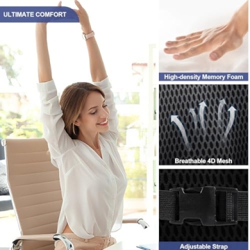 Comfortable Lumbar Support Pillow for Car and Office