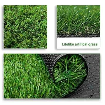 LITA Premium Artificial Grass 4' x 6' (24 Square Feet) Realistic Fake Grass Deluxe Turf Synthetic Tu...