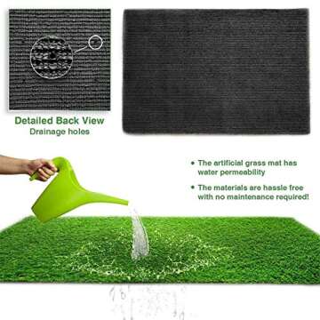 LITA Premium Artificial Grass 4' x 6' (24 Square Feet) Realistic Fake Grass Deluxe Turf Synthetic Turf Thick Lawn Pet Turf -Perfect for Indoor/Outdoor Landscape - Customized
