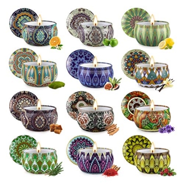 Scented Candles Gift Set with 240 Hour Burn Time