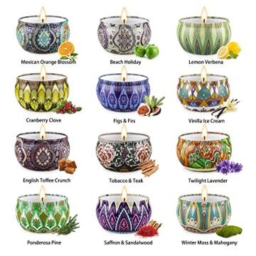 Scented Candles Gift Set with 240 Hour Burn Time