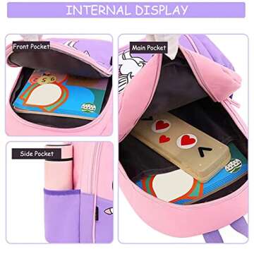 CHERUBIC Toddler Backpack, Kids Travel Backpack, Waterproof Cute Small Preschool Backpack Cartoon Daycare Bag