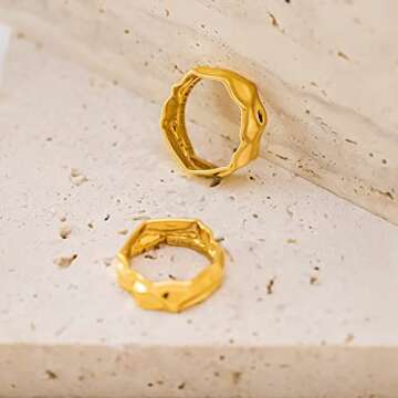 Elegant MTMY 14K Gold Plated Stacking Ring for Women