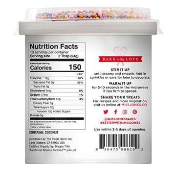 Miss Jones Baking Co. Confetti Pop Vegan Frosting, 11.98 Ounce