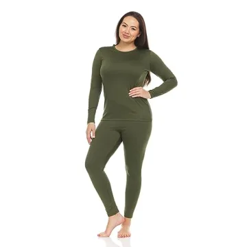 Luxurious ThermaJane Women's Thermal Underwear Set with Fleece Lining for Comfort and Warmth