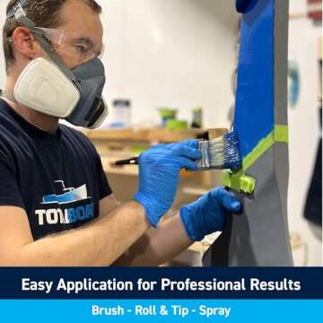 TotalBoat - 365399 Wet Edge Marine Topside Paint for Boats, Fiberglass, and Wood (White, 1 Quarts (Pack of 1))