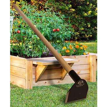 Rogue Field Hoe, 5 inch Lightweight Garden Grub Tool Used for Digging, Weeding, Gardening and Cultivating. Arcadian Cooling Towel (Colors Vary)