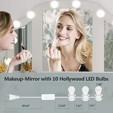 Tribesigns 47" Large Vanity Set with Lighted Mirror