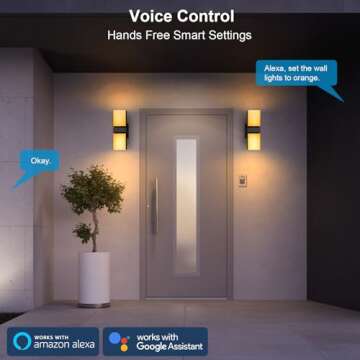 XMCOSY+ 1400LM Smart Outdoor Wall Lights for Home