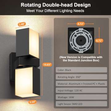 XMCOSY+ 1400LM Smart Outdoor Wall Lights for Home