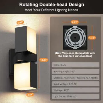 XMCOSY+ 1400LM Smart Outdoor Wall Lights for Home