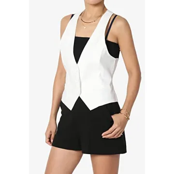 TheMogan Women's Slim Suit Vest - Stylish Comfort for All Occasions