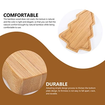 PRETYZOOM Christmas Tree Shaped Wooden Serving Tray