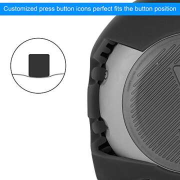 TXEsign Protective Silicone Stand Up Carrying Case for JBL Clip 3 Waterproof Portable Speaker (Black)