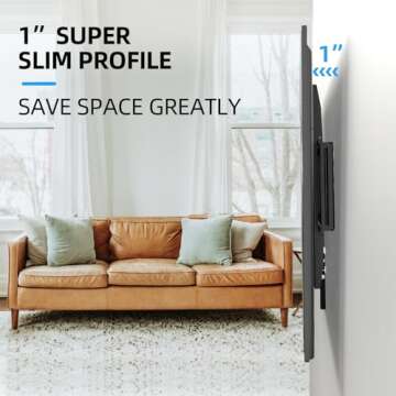 HOME VISION Heavy Duty Fixed TV Wall Mount for Most 32"-86" Flat TVs, Max VESA 600X400mm up to 165lb...