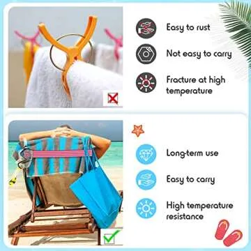 8 Pack Towel Bands for Beach Chairs Cruise Towel Clips for Lounge Beach Pool Chairs Towel Strap Holder Elastic Windproof Beach Accessories for Summer (Vivid Style,15.75 x 1.97 Inch)