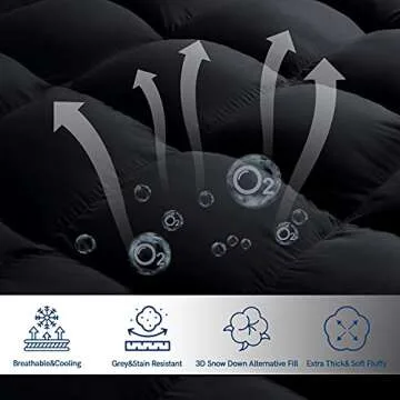 ELEMUSE Extra Thick Mattress Topper for Ultimate Comfort