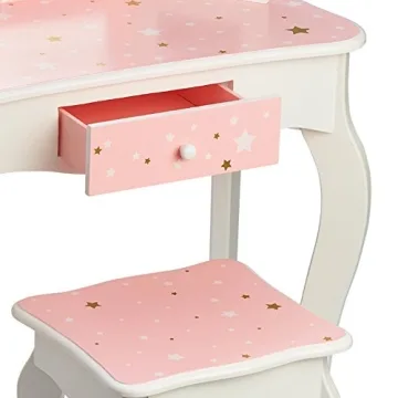 Teamson Kids Play Vanity Set with Mirror & Stool
