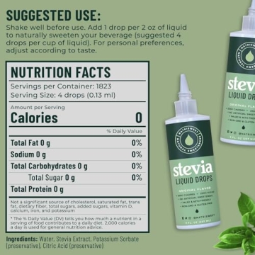 Natrisweet Pure Stevia Liquid Drops - Zero Calories & Delicious