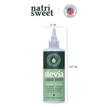 Natrisweet Pure Stevia Liquid Drops - Zero Calories & Delicious